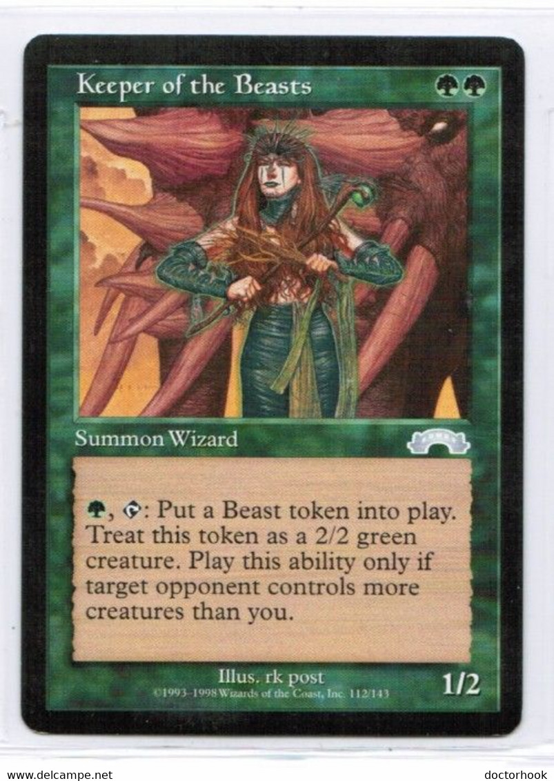 MAGIC The GATHERING  "Keeper Of The Beasts"---EXODUS (MTG--158-2) - Other & Unclassified