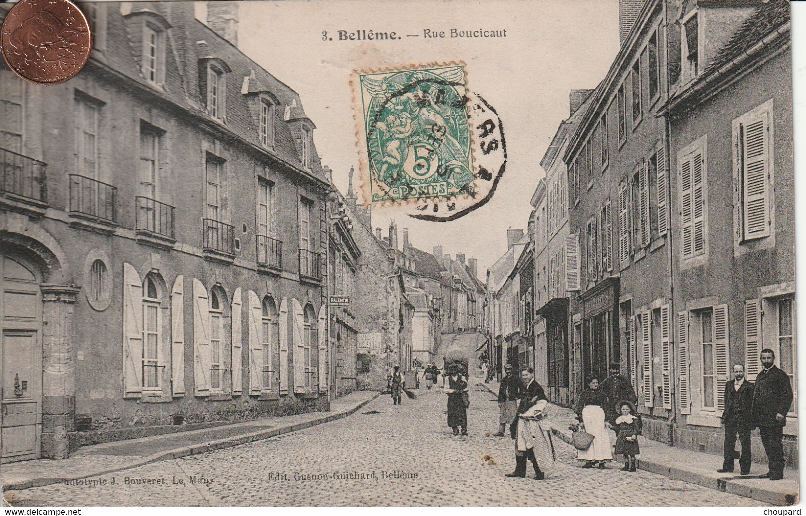 61- Carte Postale Ancienne De  BELLEME    Rue Principale - Other & Unclassified