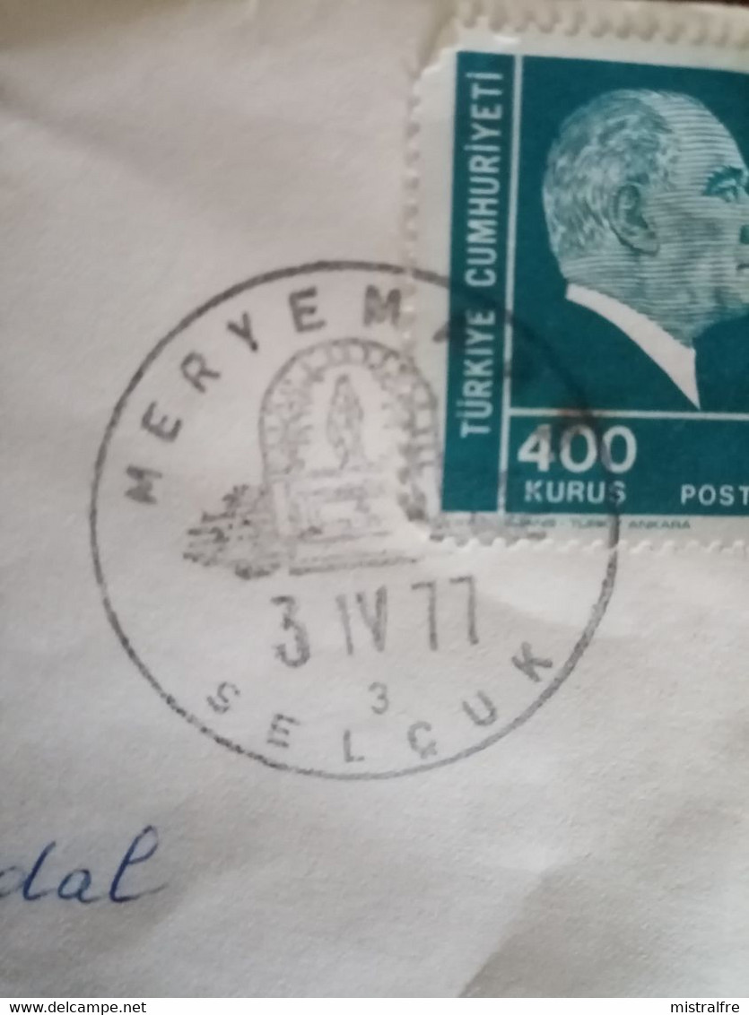 TURQUIE. 1977. Lettre SELCUK - ASSIER (France 46 ) . Timbre Mustafa KEMAL ATATÜRK. - Briefe U. Dokumente