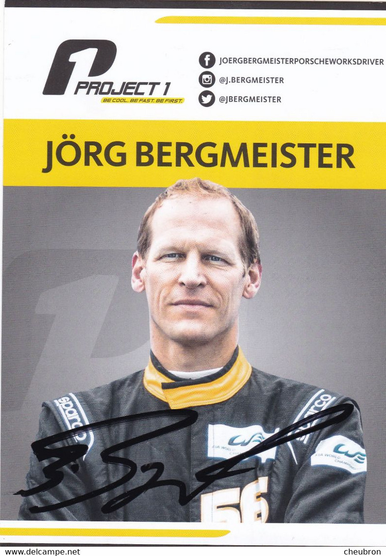 SPORT AUTO. 24 HEURES DU MANS 2019. PHOTO PALMARES ET AUTOGRAPHE  JÖRG BERGMEISTER. PILOTE DE LA PORSCHE 911. RSR N° 56 - Automobile - F1