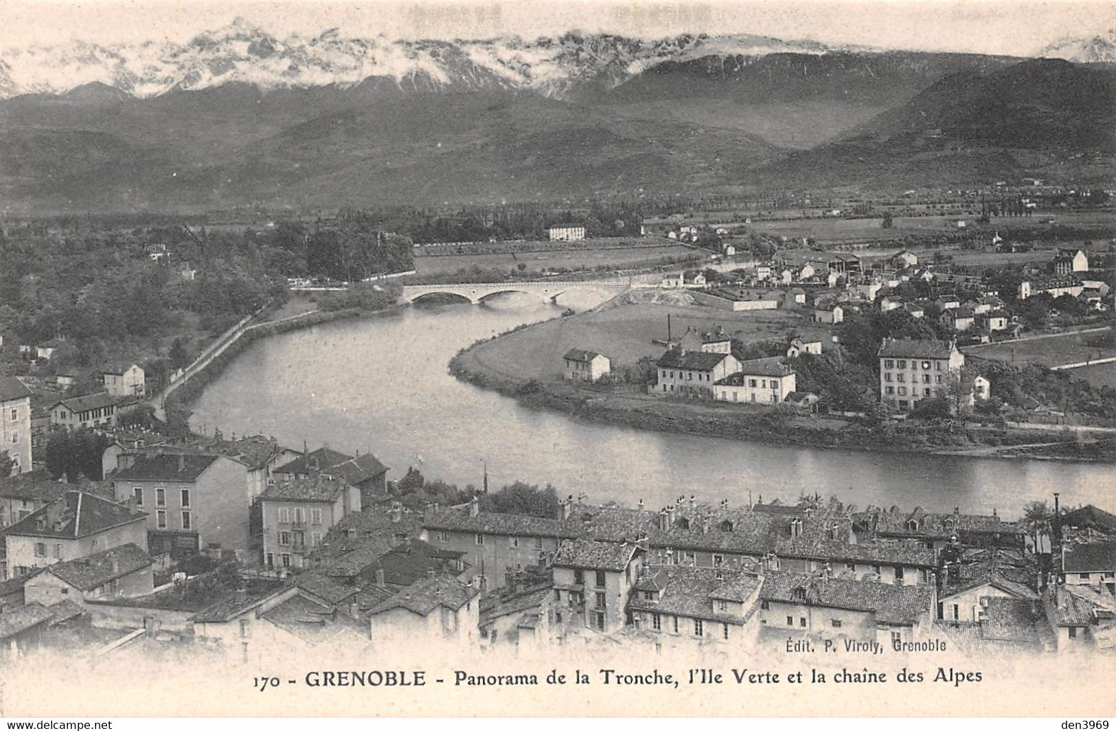 Panorama De La TRONCHE Par Grenoble (Isère) - L'Ile Verte Et La Chaîne Des Alpes - La Tronche