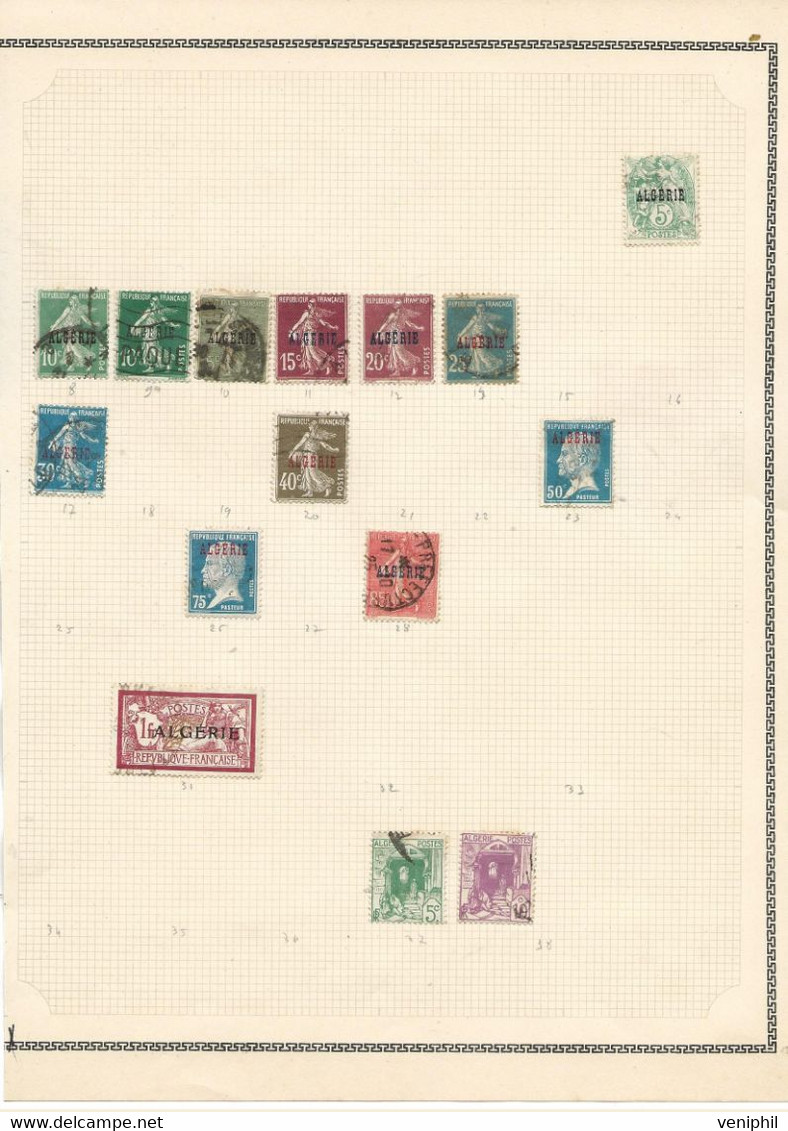 ALGERIE - PETIT LOT NEUF ET OBLITERE  DE 1925 A 1944  COTE ENVIRON 150 € - Colecciones & Series