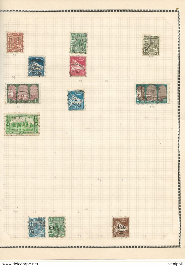 ALGERIE - PETIT LOT NEUF ET OBLITERE  DE 1925 A 1944  COTE ENVIRON 150 € - Colecciones & Series