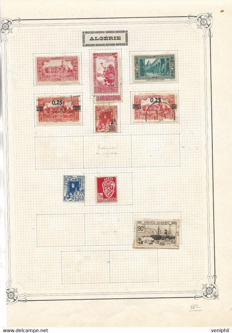 ALGERIE - PETIT LOT NEUF ET OBLITERE  DE 1925 A 1944  COTE ENVIRON 150 € - Collections, Lots & Series