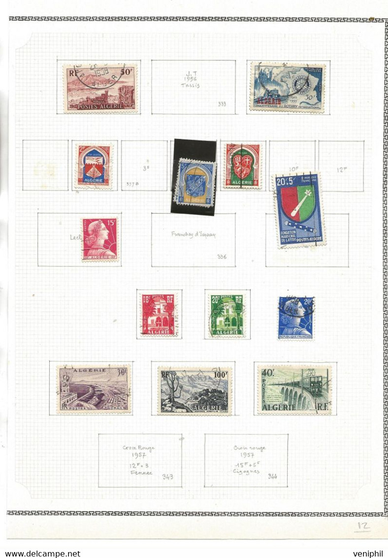 ALGERIE - PETIT LOT NEUF ET OBLITERE  DE 1925 A 1944  COTE ENVIRON 150 €