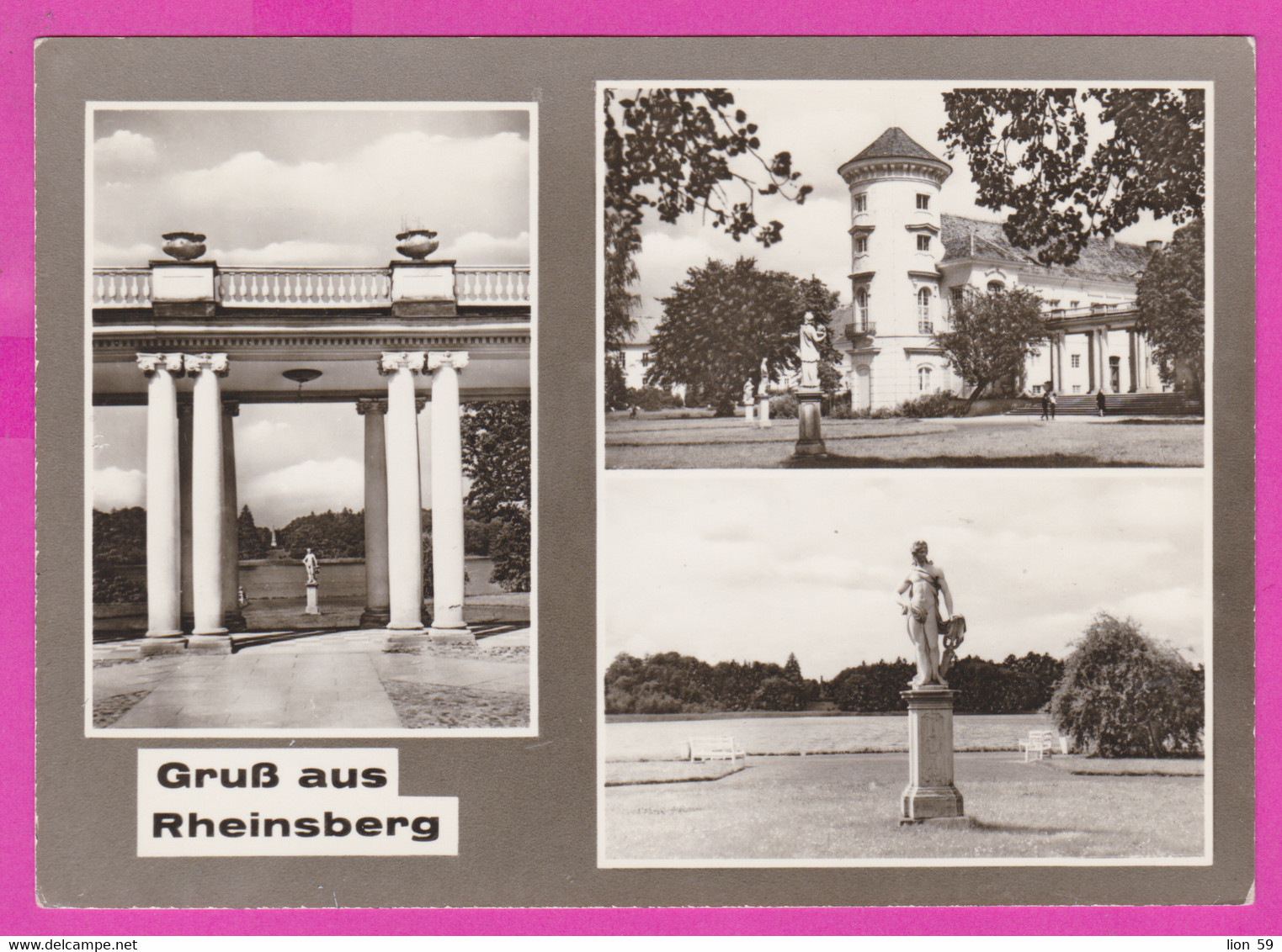 283428 / Germany - Rheinsberg - Schloss Rheinsberg Nude Statue Vor Dem Schloss 1966 PC Deutschland Allemagne Germania - Rheinsberg