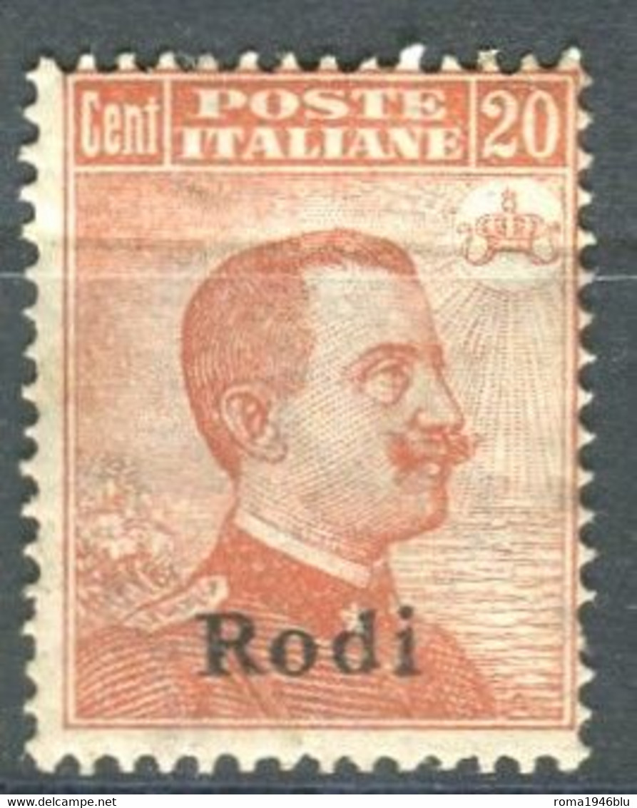 EGEO RODI 1917 20 C. SASSONE N.12 ** MNH - Aegean (Rodi)