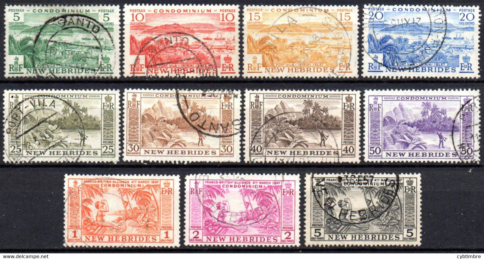 Nouvelles Hébrides: Yvert N° 186/196; Oblitération Choisie!!! - Used Stamps