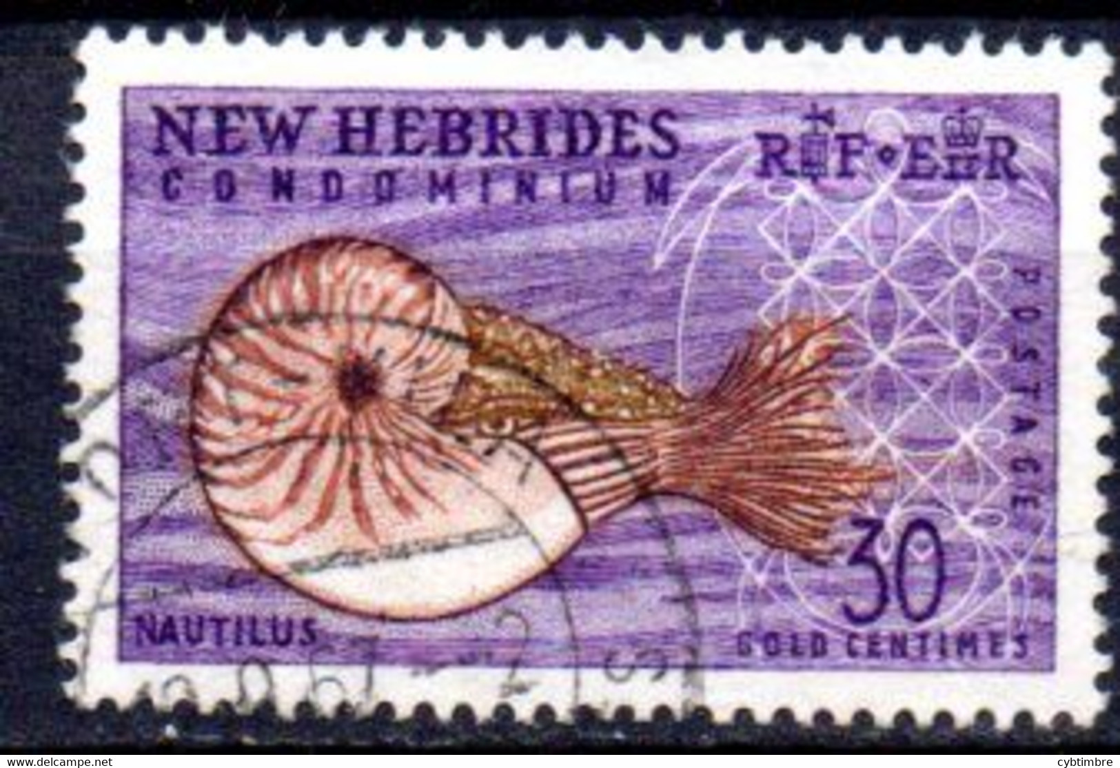 Nouvelles Hébrides: Yvert N° 208; Nautilus - Used Stamps