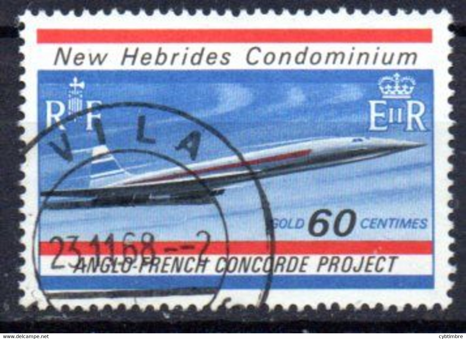Nouvelles Hébrides: Yvert N° 279; Concorde; Oblitération Choisie!!! - Gebraucht
