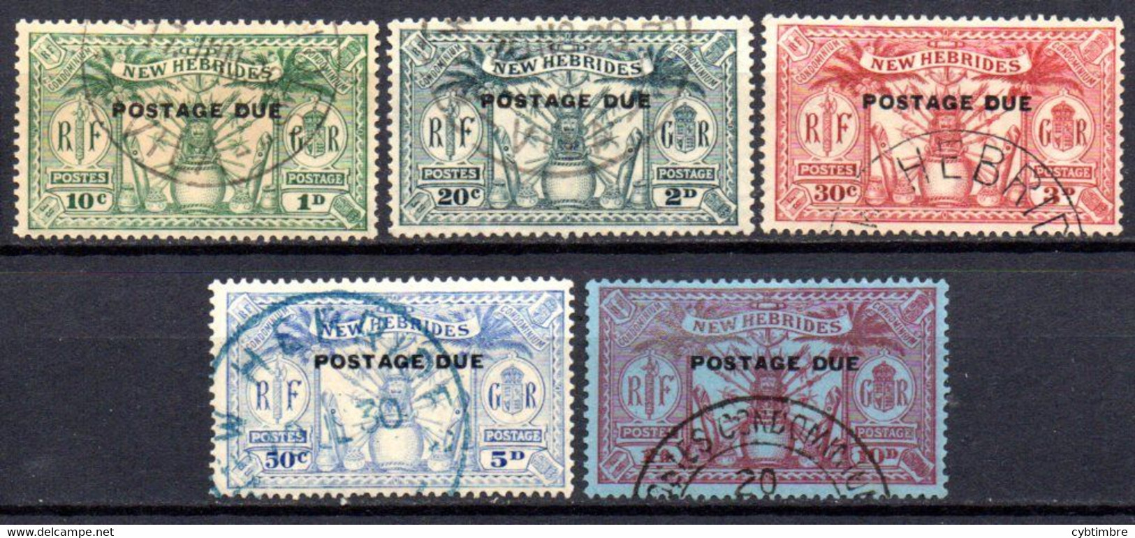 Nouvelles Hébrides: Yvert Taxe N° 6./10 - Timbres-taxe