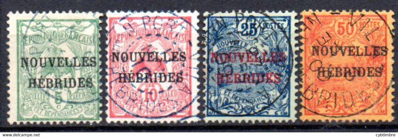 Nouvelles Hébrides: Yvert N° 1/4; Oblitérations Choisies - Used Stamps