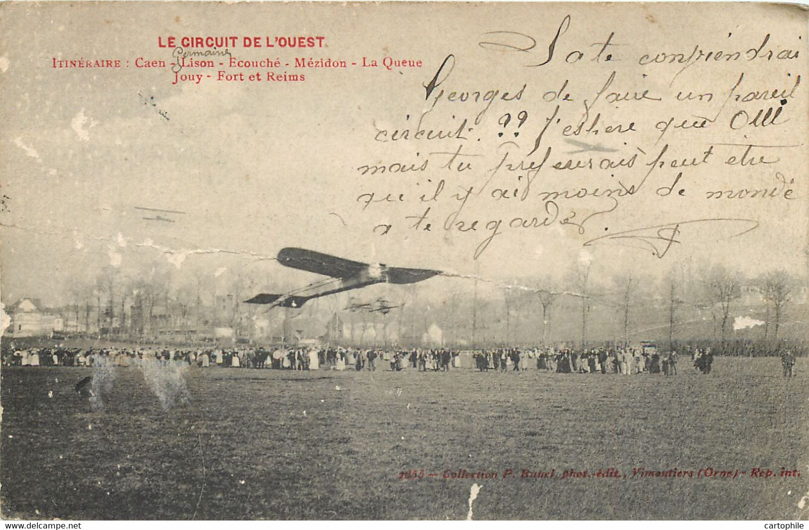 Aviation - Circuit De L'Ouest - Caen Lison Ecouché Mezidon La Queue Jouy Fort De Reims - Demonstraties