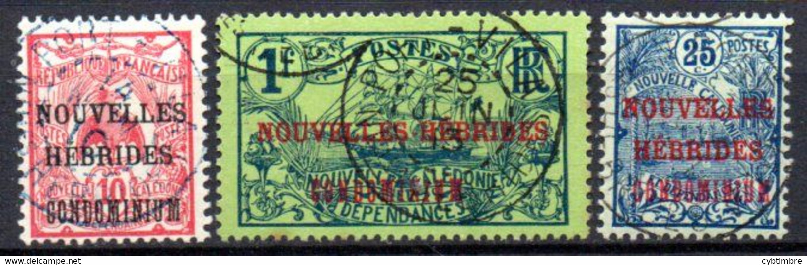 Nouvelles Hébrides: Yvert N° 16-17-19; Oblitérations Choisies - Used Stamps