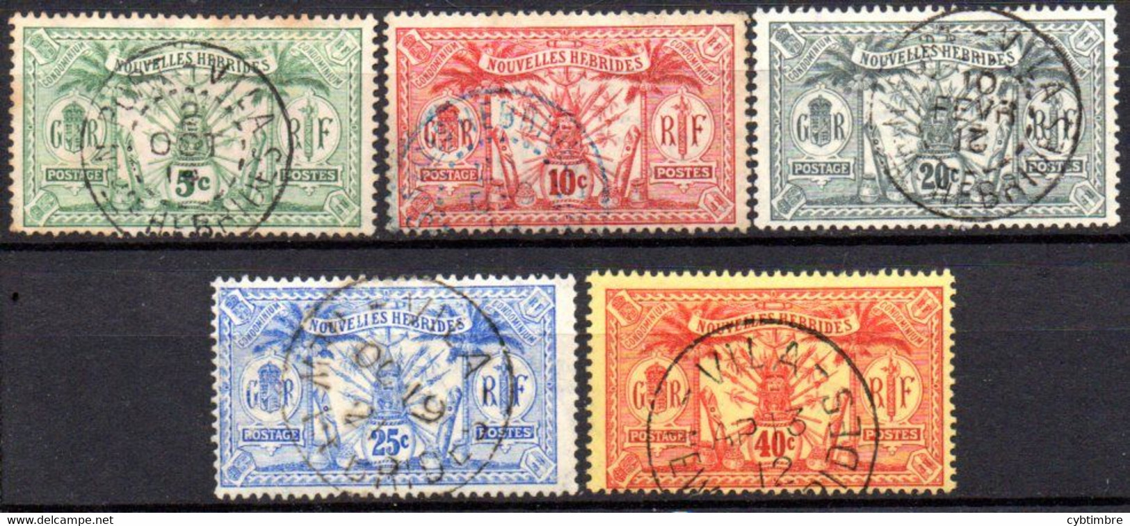 Nouvelles Hébrides: Yvert N° 27/32; 5 Valeurs; Oblitérations Choisies - Used Stamps