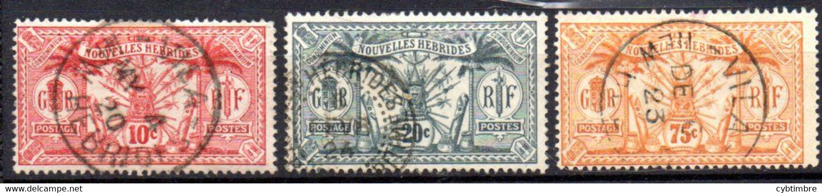 Nouvelles Hébrides: Yvert N°  39-40-45; 3 Valeurs; Oblitérations Choisies - Gebraucht