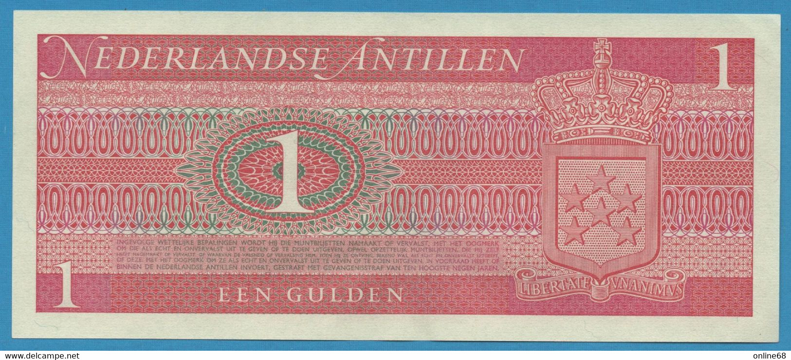 NEDERLANDSE ANTILLEN 1 GULDEN 08.09.1970 # D0434555 P# 20 Willemstad Curaçao - Nederlandse Antillen (...-1986)