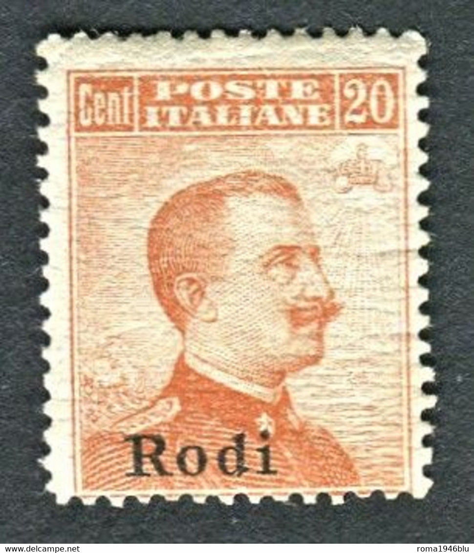 EGEO RODI 1917 20 C. SASSONE N.10 ** MNH - Egeo (Rodi)