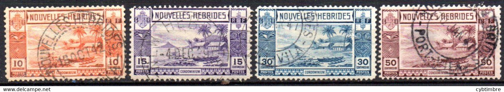 Nouvelles Hébrides: Yvert N°  101-102-105-107; Oblitérations Choisies - Used Stamps