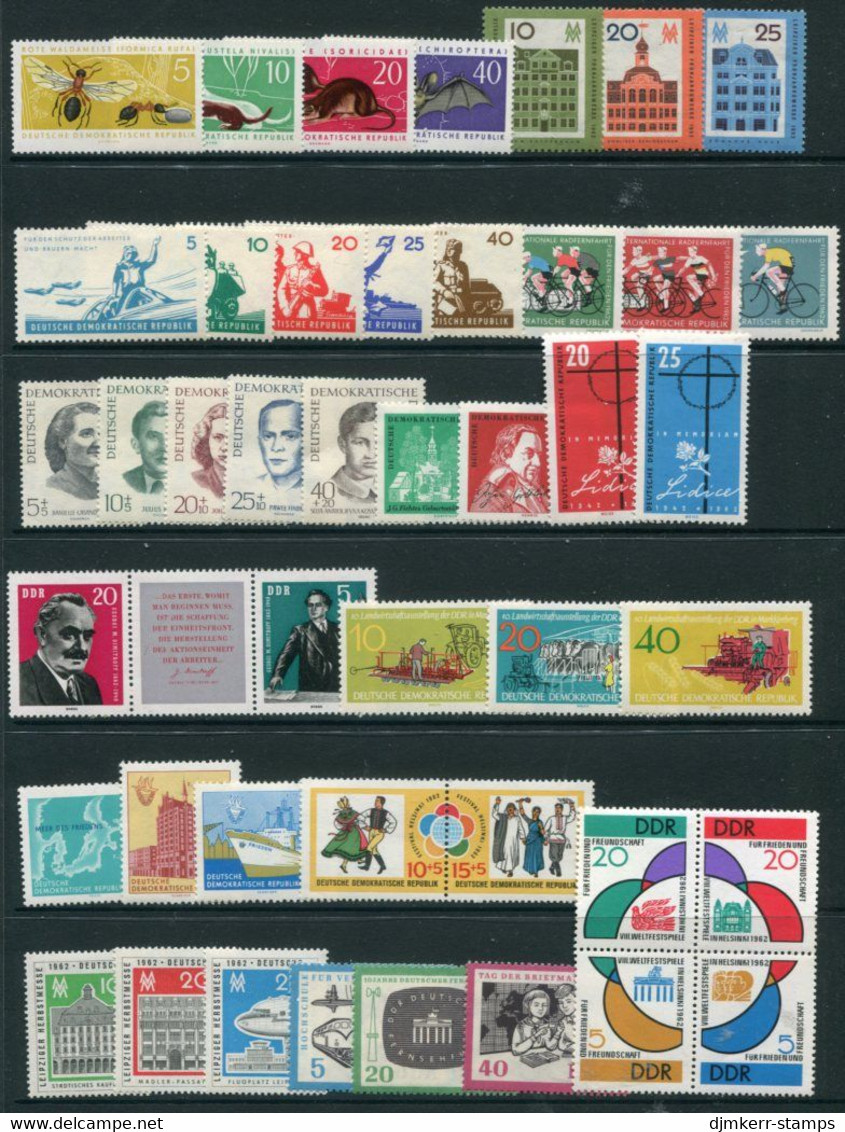 DDR / E. GERMANY 1962 Complete  Issues MNH / **  Michel  869-933, Block 17 - Ungebraucht