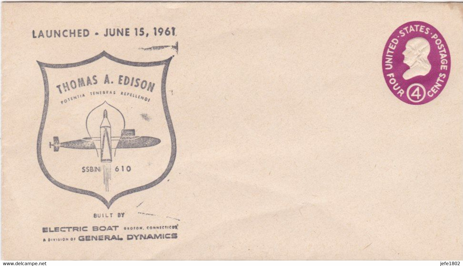 Thomas A. Edison - Electric Boat - Launched June 15, 1961 - SSB(N) 610 - 1961-80