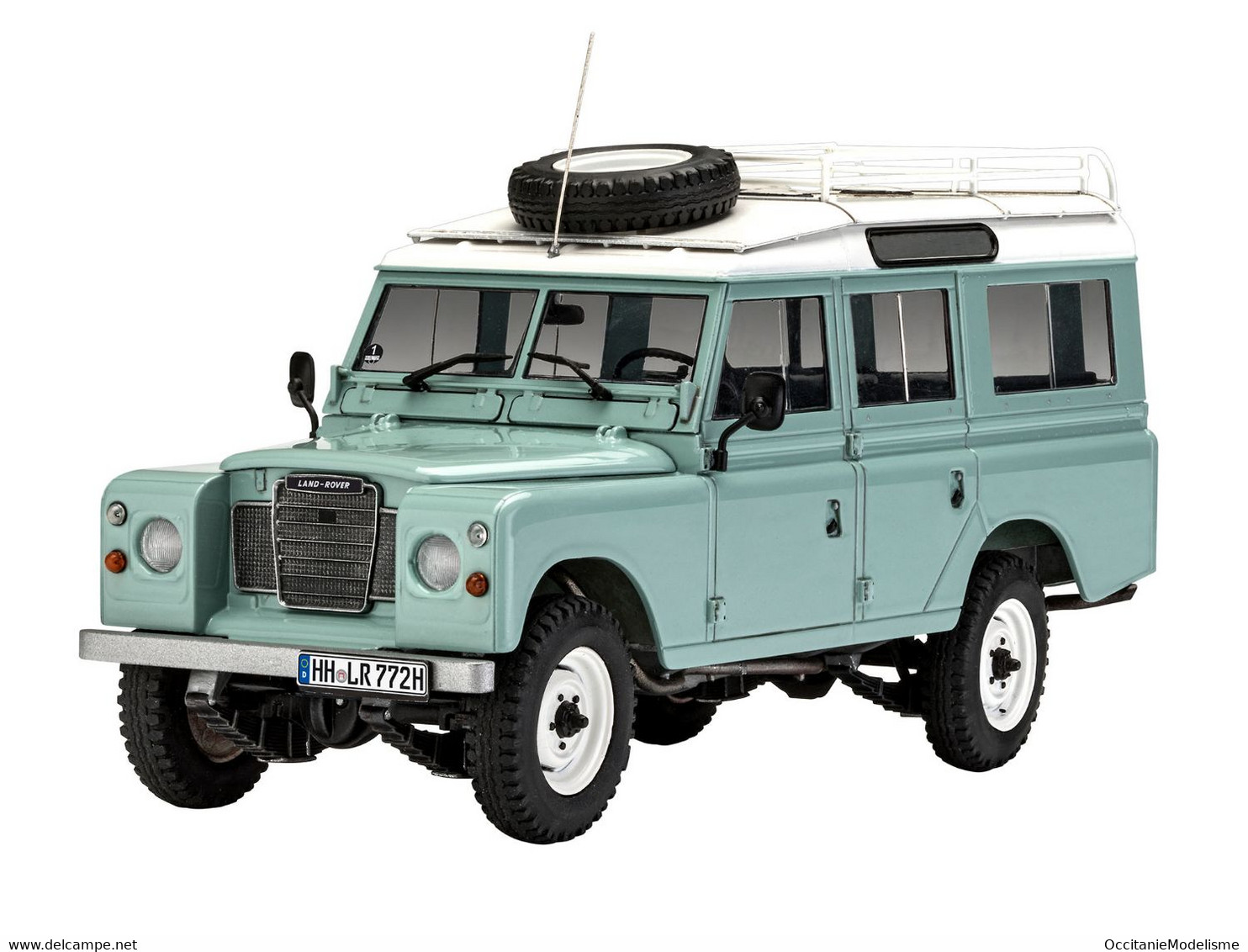 Revell - SET LAND ROVER SERIES III LWB + Peintures + Colle Maquette Kit Plastique Réf. 67047 Neuf 1/24 - Cars