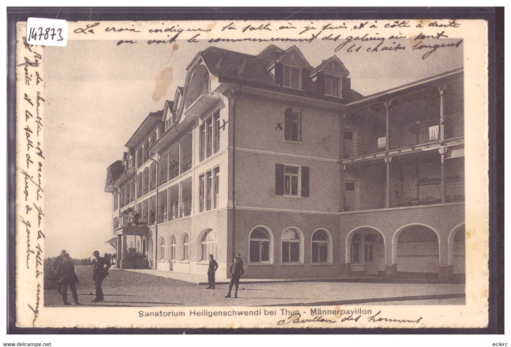 SANATORIUM HEILIGENSCHWENDI BIE THUN - MÄNNERPAVILLON - TB - Heiligenschwendi