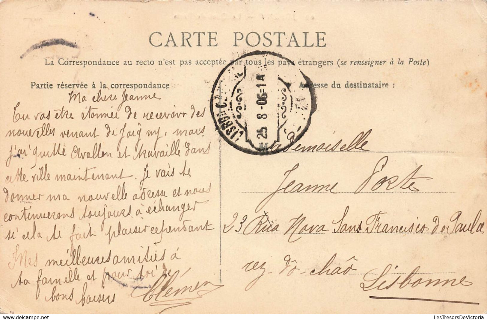 CPA Joigny Le Quai De Paris - Oblitéré A Joigny En 1906 Et Cachet Lisbonne Au Verso - Edit Hamelin - Joigny