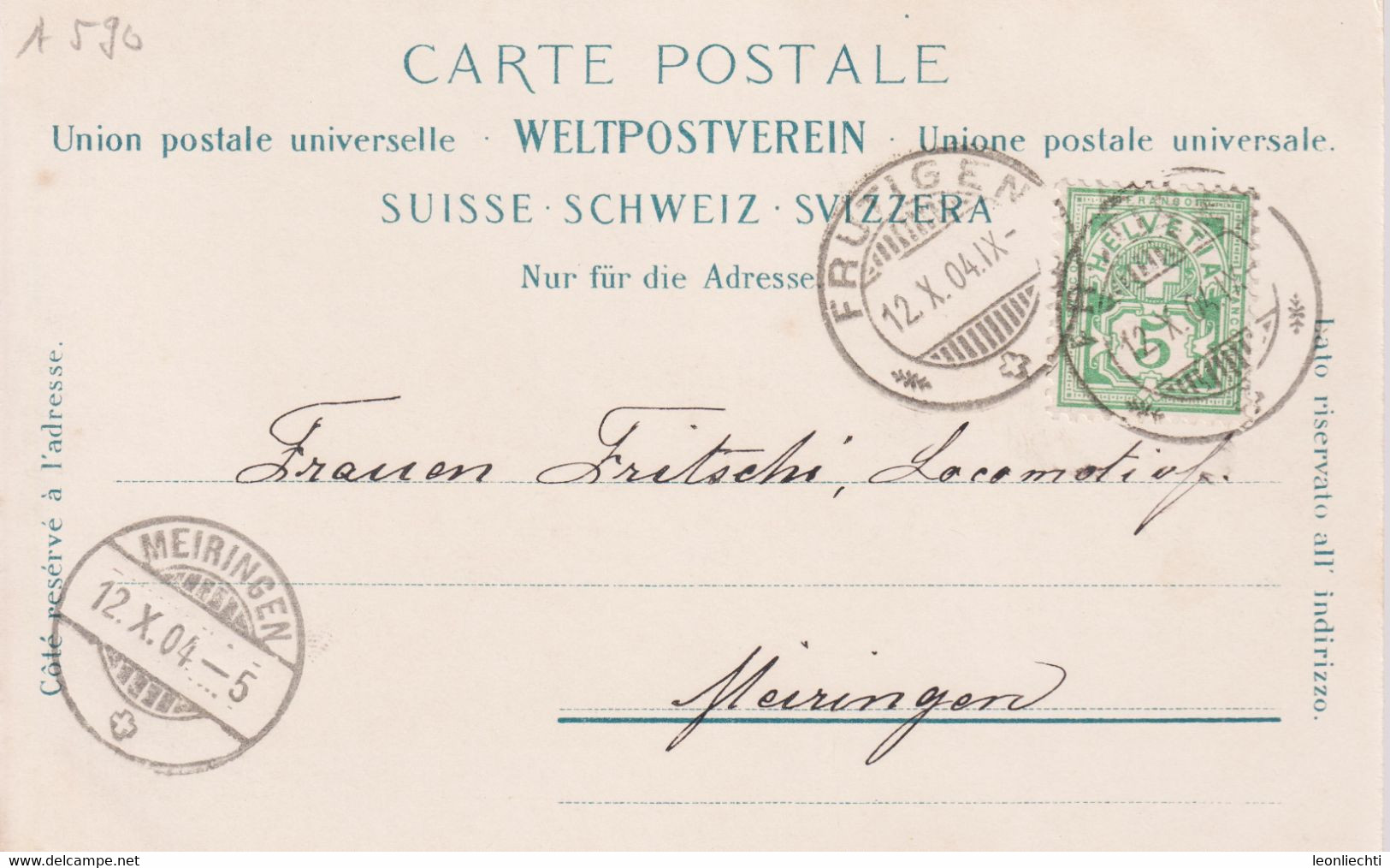 AK, Carte Postale, UPU, 1900 Frutigen. Die Tellenburg An Der Strasse Nach Kandersteg ( Tellenfeld ) - Frutigen