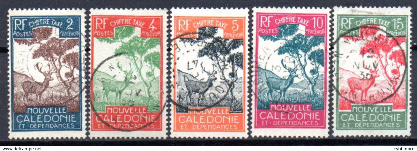 Nouvelle Caledonie: Yvert N° Taxe 26/30 - Timbres-taxe