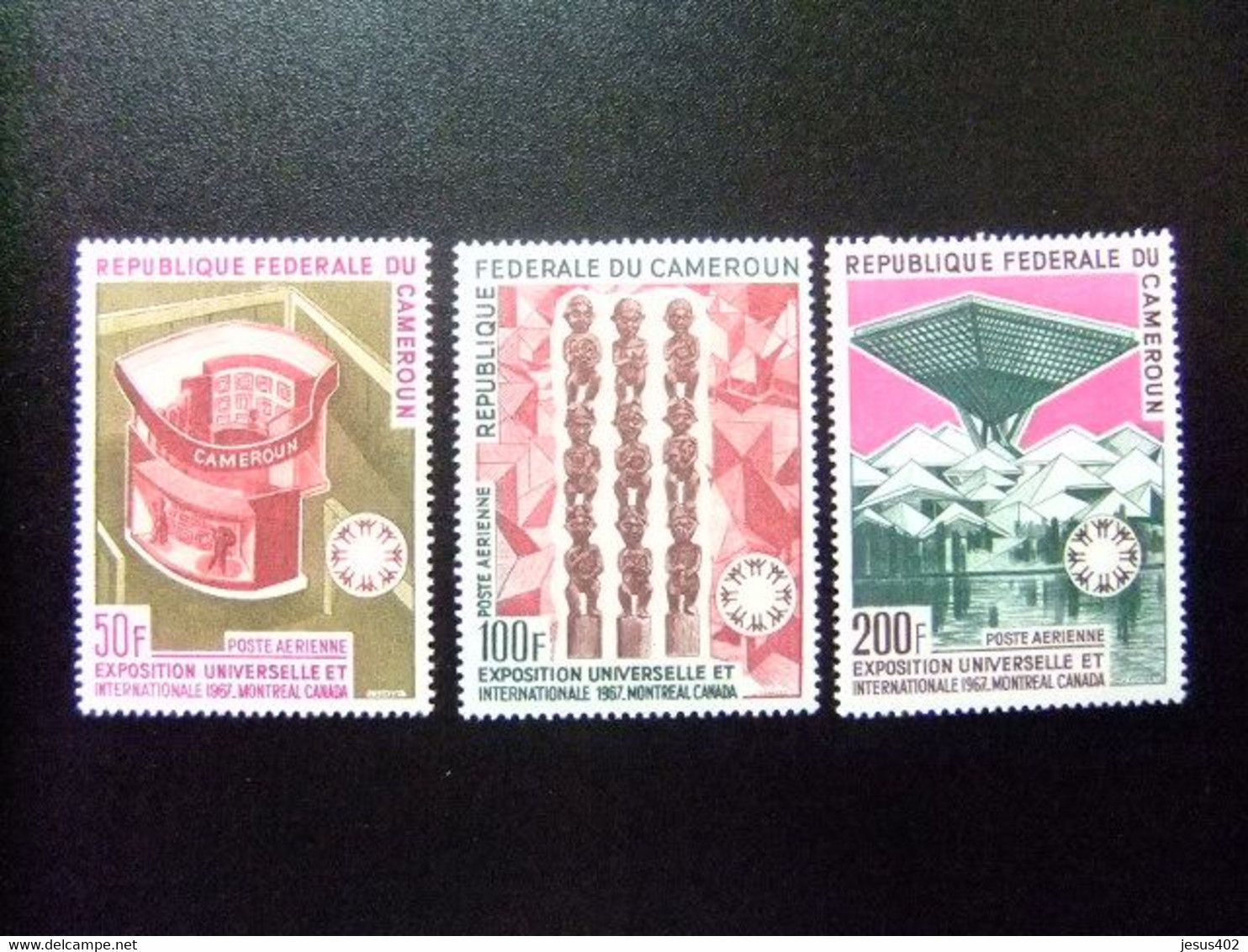 56 CAMEROUN CAMERÚN 1967 / EXPOSICION INTERNACIONAL CANADA (MONTREAL) YVERT PA 103 / 105 MNH - 1967 – Montreal (Canada)