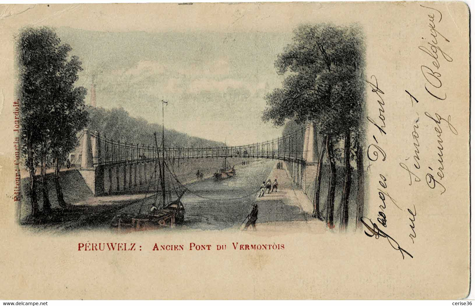 Péruwelz Ancien Pont Du Vermontois Circulée En 1902 Précurseur - Péruwelz