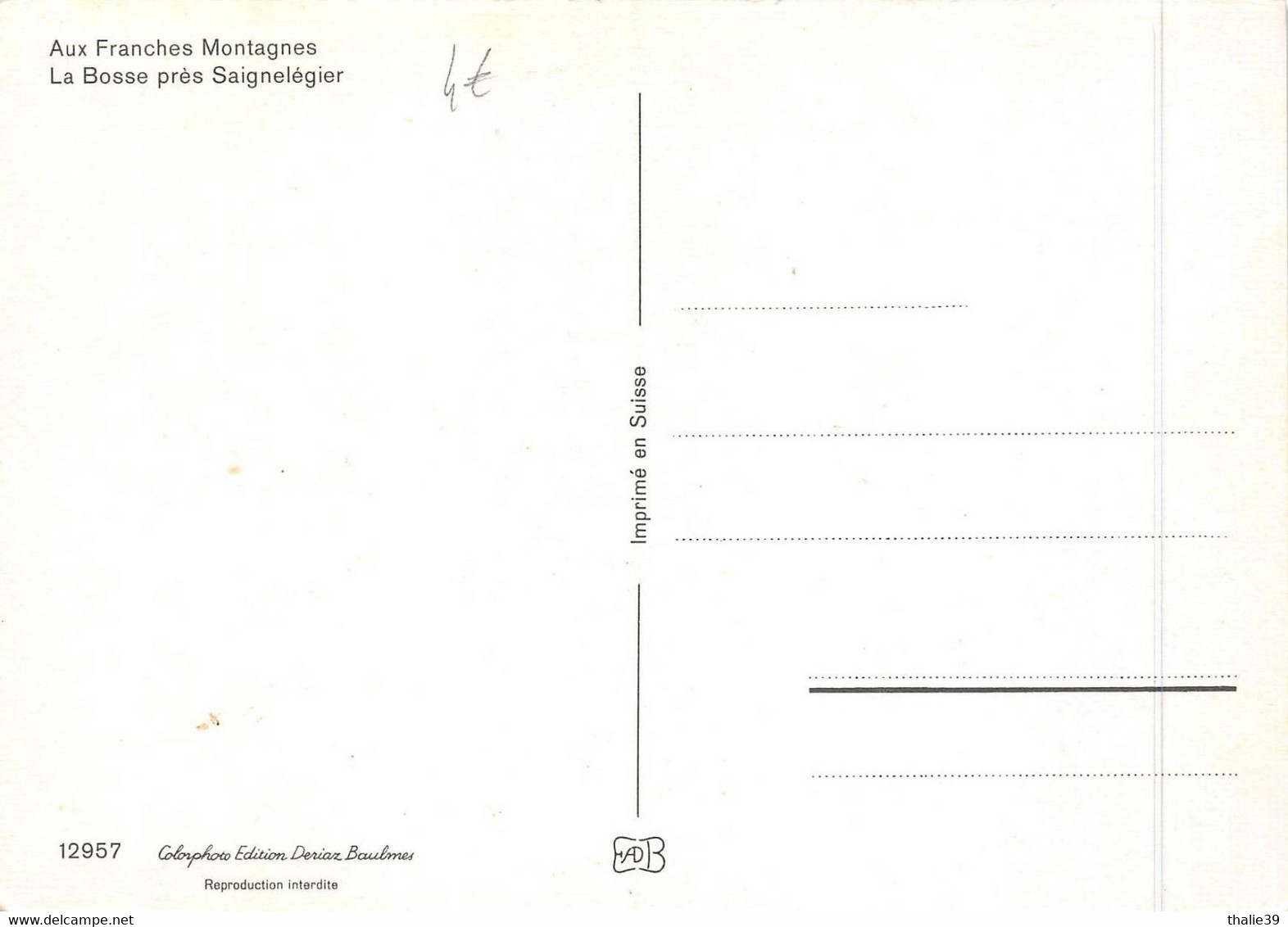 La Bosse Près Saignelégier - Saignelégier