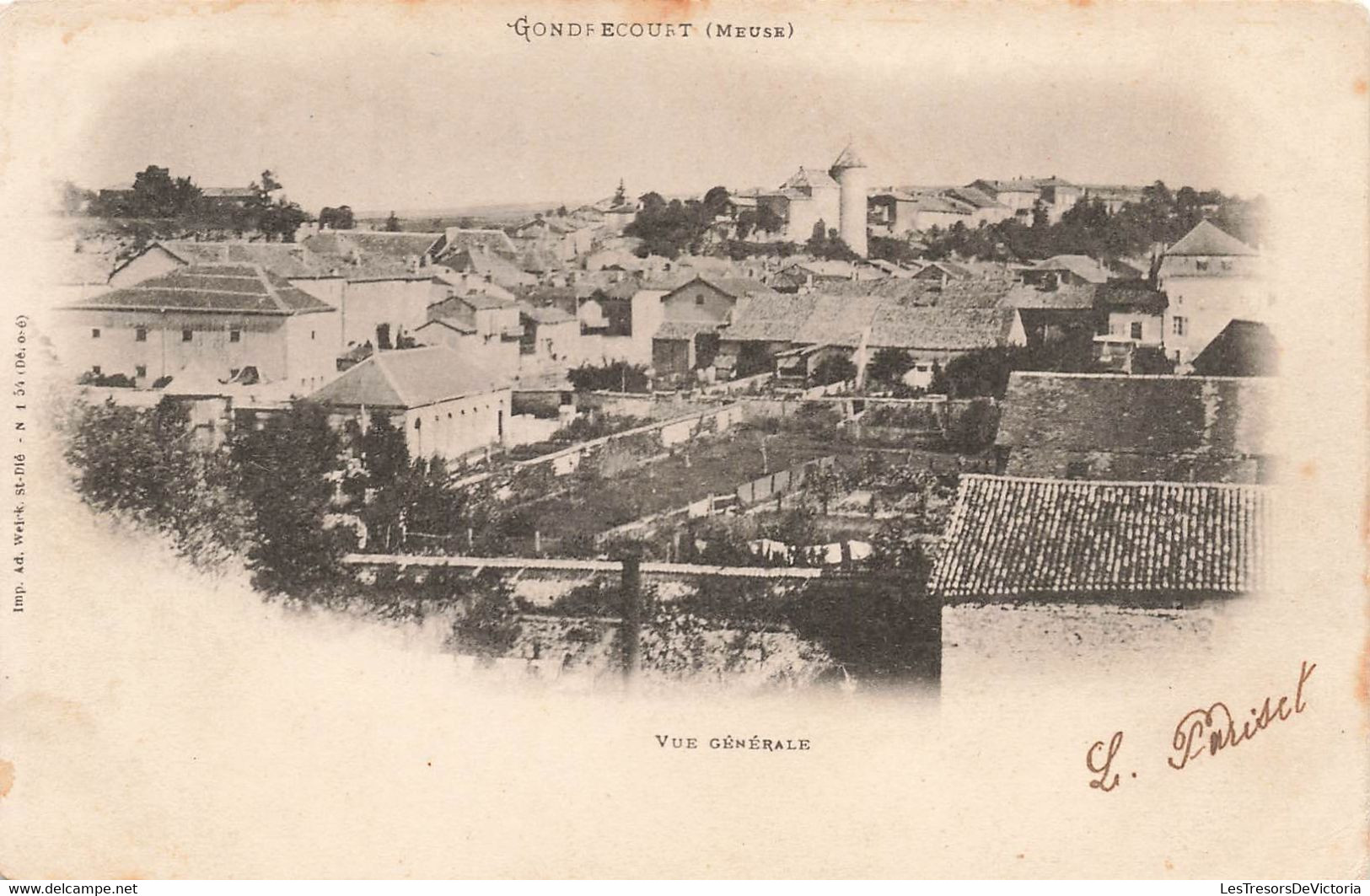 CPA Gondrecourt Vue Generale - Oblitéré A Treveray Et Vaucouleurs En 1902 - Gondrecourt Le Chateau