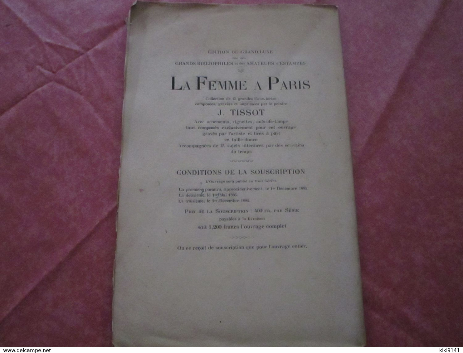 Exposition J.-J. TISSOT à La Galerie SEDELMEYER (catalogue 36 Pages) - Zeitschriften & Kataloge