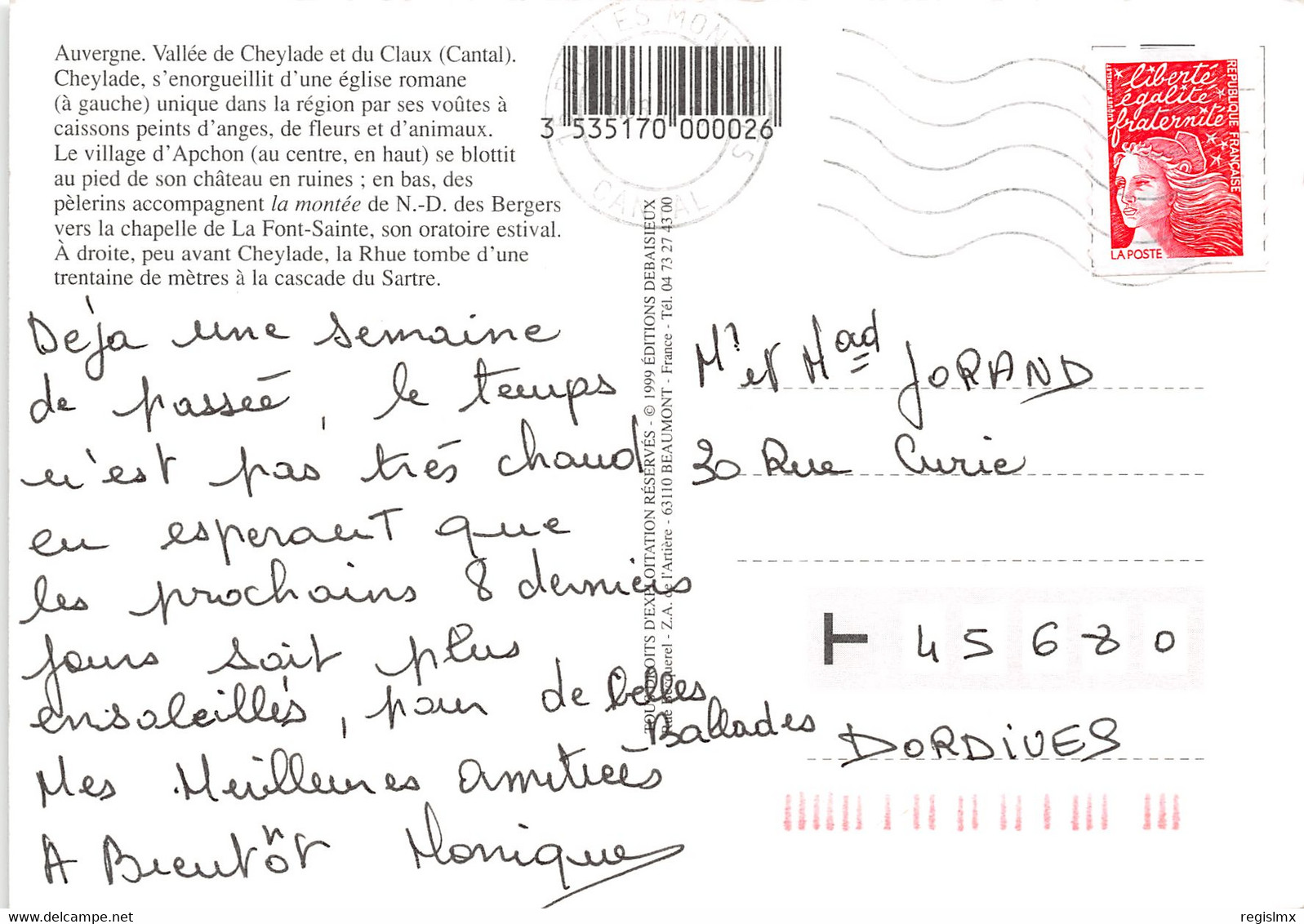 15-VALLEE DE CHEYLADE ET DU CLAUX-N°T2669-B/0151 - Autres & Non Classés