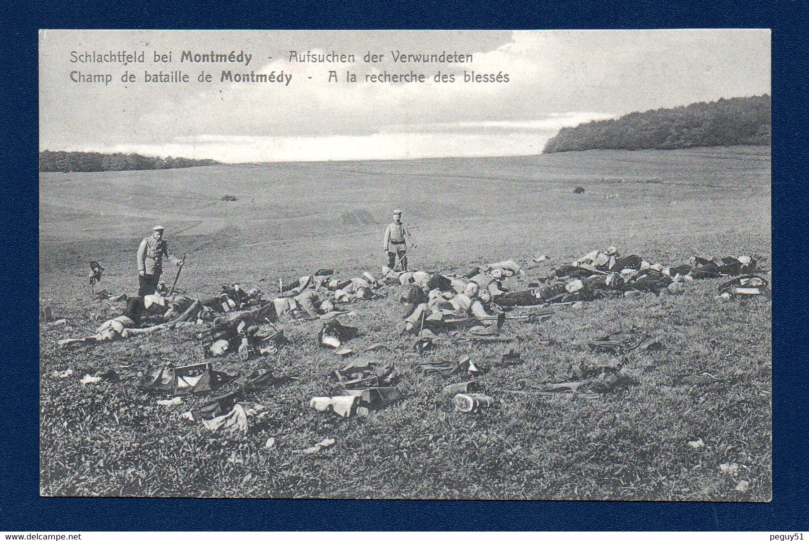 55.Montmedy. Champ De Bataille De Montmedy. Soldats Allemands à La Recherche Des Blessés. Avril 1915 - Montmedy