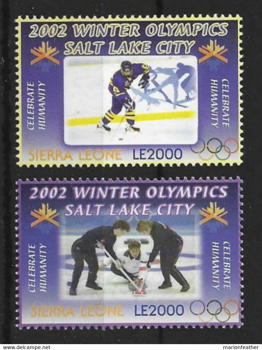 SEIRRA LEONE.....QUEEN ELIZABETH II...(1952-22..)...." 2002 .."...WINTER OLYMPICS, SALT LAKE CITY....SET OF 2....MH... - Hiver 2002: Salt Lake City - Paralympic
