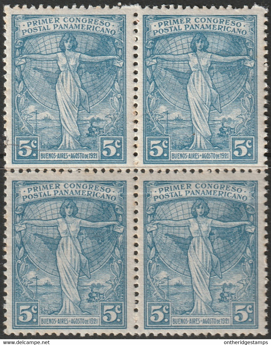 Argentina 1921 Sc 287  Block MNH** Crease - Ongebruikt