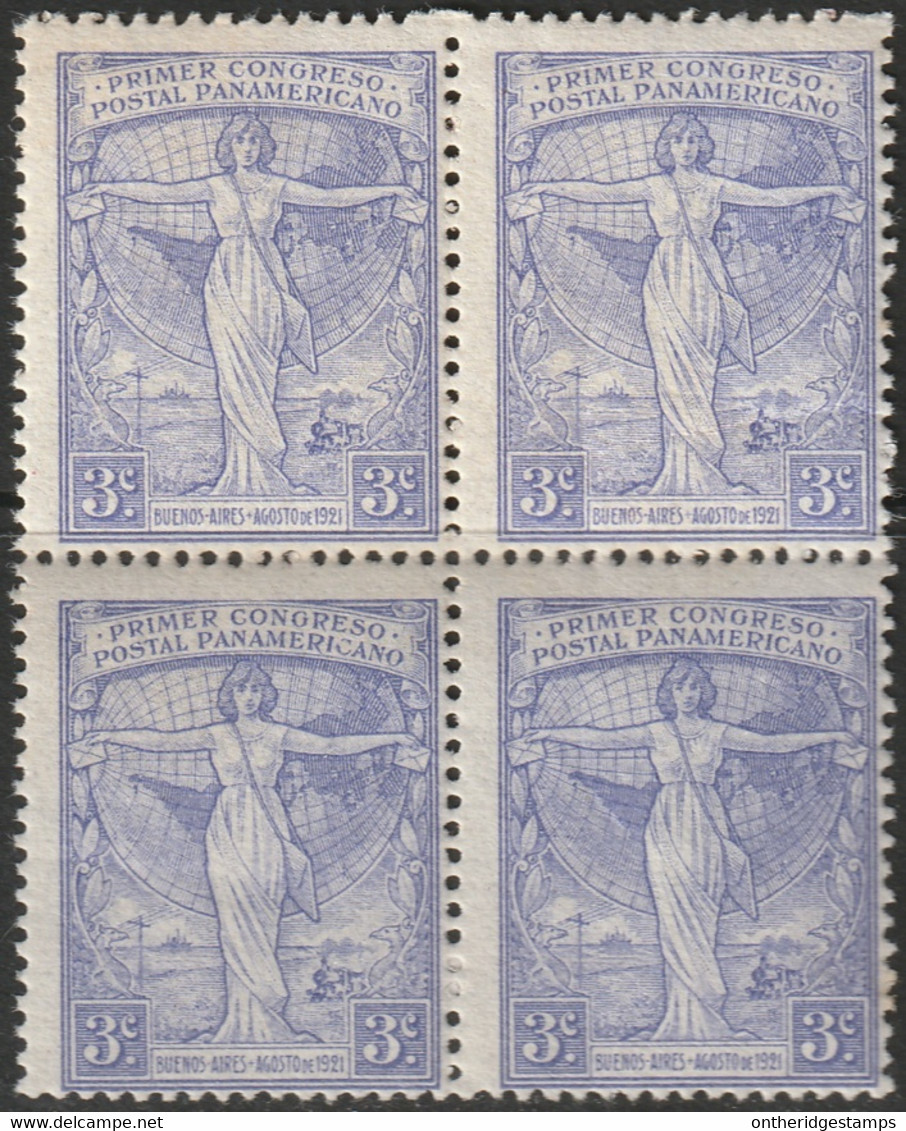 Argentina 1921 Sc 286  Block MNH** Crease - Ungebraucht