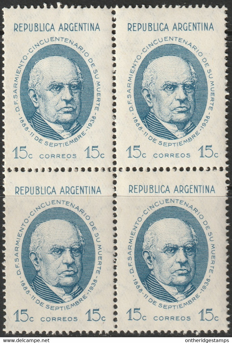 Argentina 1938 Sc 456  Block MNH** - Unused Stamps