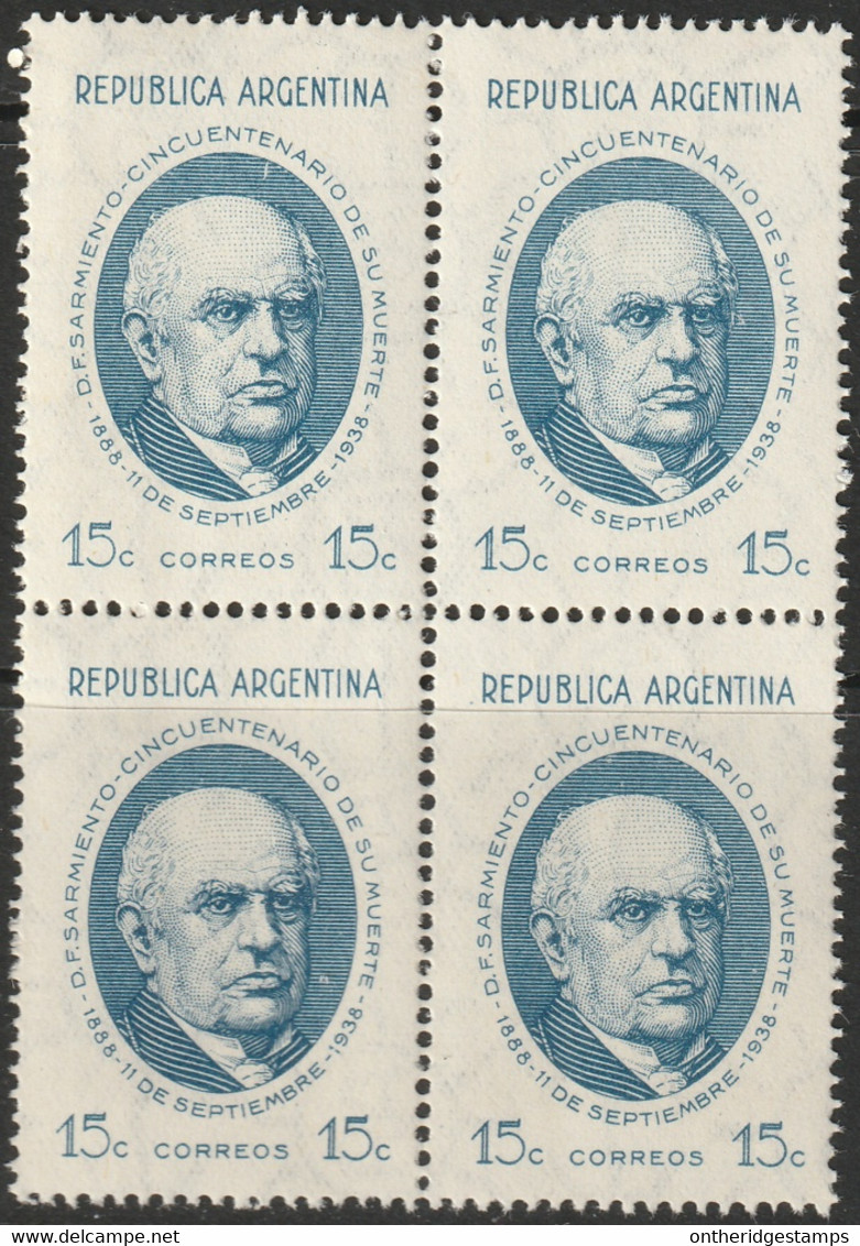 Argentina 1938 Sc 456  Block MNH** - Unused Stamps