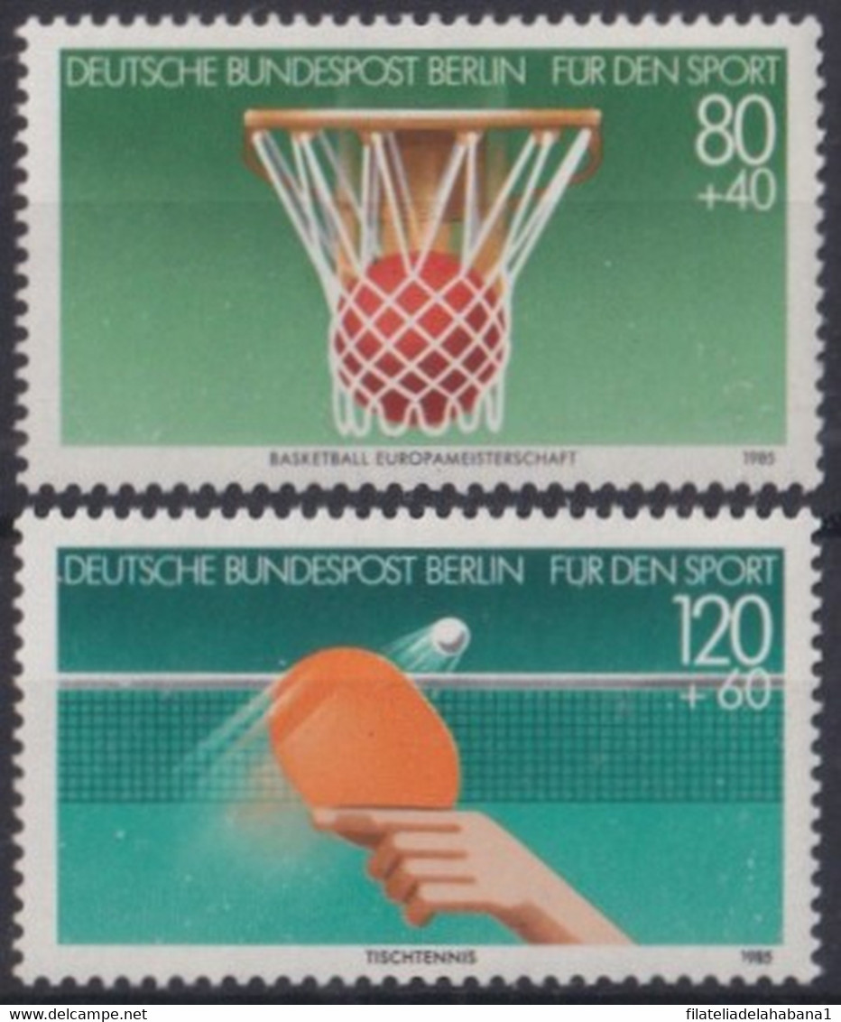 F-EX36871 GERMANY BERLIN MNH 1985 SPORT GAMES TENNIS BASKETBALL. - Badminton