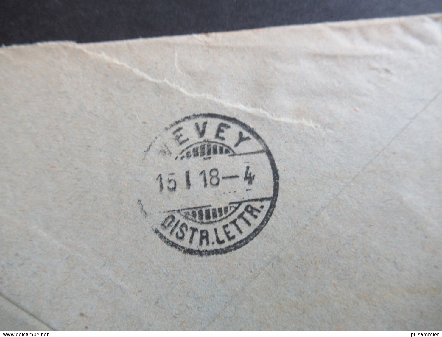 Säerin EF 1918 Zensurbeleg 1.WK Controle Postal Militaire Und Zensurstempel In Die Schweiz (Vevey)  Mit Ank. Stempel - Lettres & Documents