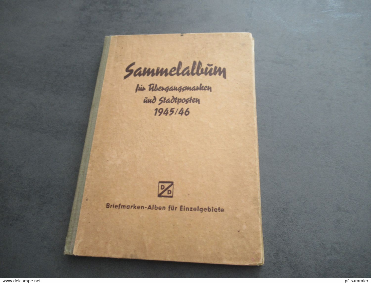 Sammelalbum Für Übergangsmarken Und Stadtposten 1945 / 46 D/D Briefmarken-Alben Für Einzelgebiete - Collections (with Albums)