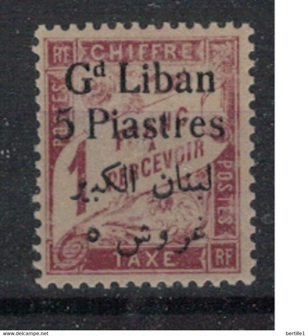 GRAND LIBAN           N°  YVERT TAXE 10  NEUF AVEC CHARNIERE  ( CH 05 / 33 ) - Timbres-taxe