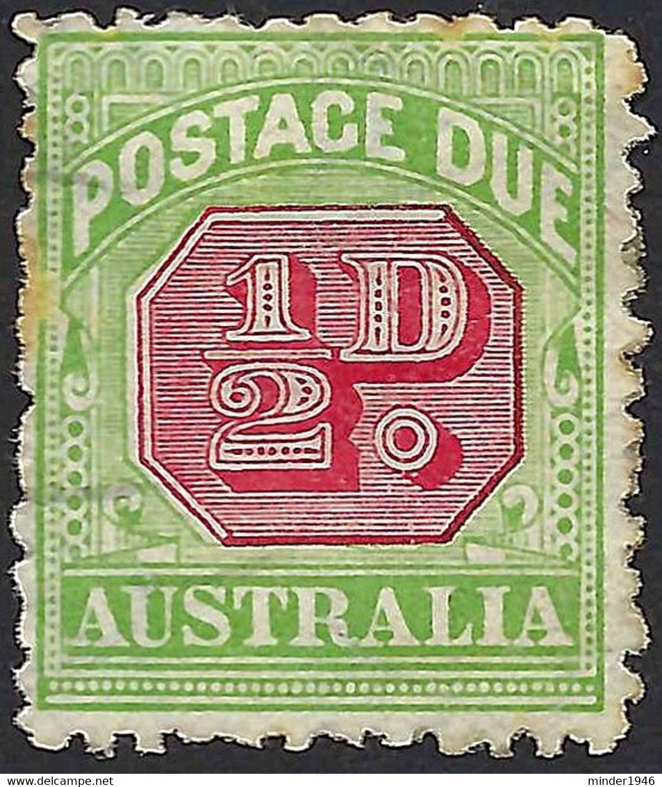 AUSTRALIA 1934 ½d Carmine & Yellow-Green Postage Due SGD105 Used - Port Dû (Taxe)