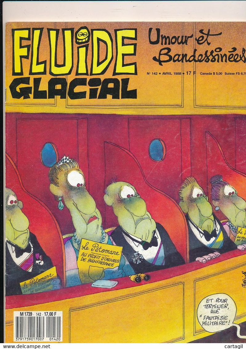 Livres, BD,  Revues -Revue"FLUIDE GLACIAL" N°142-Avril  1988-Umour Et Bandessinées (détails Description Et Scan) - Fluide Glacial