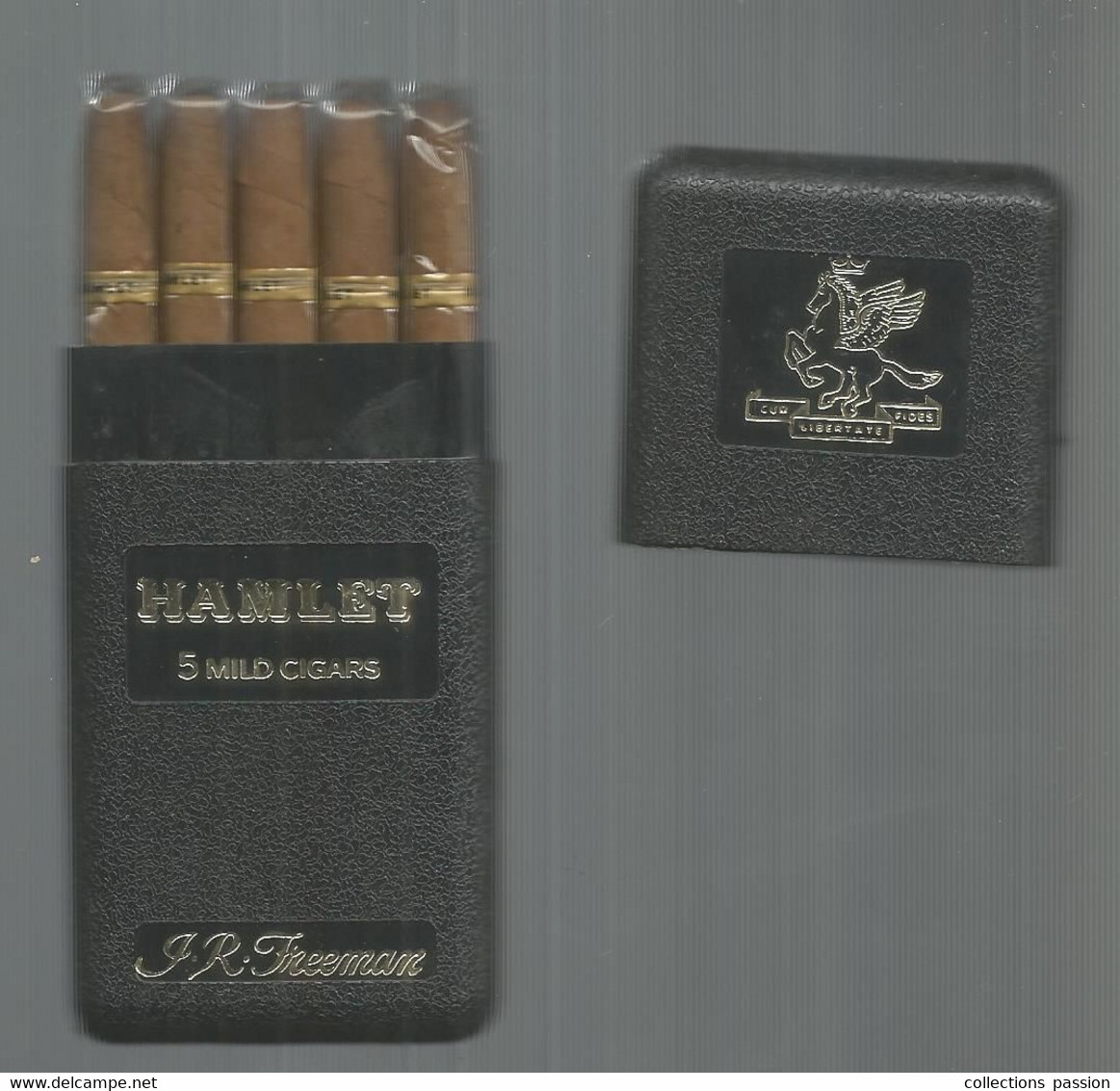 BOITE DE GIGARE De 5 Mild Cigars ,HAMLET , J.R Freeman,, 2 Scans , Frais Fr 1.95 E - Andere & Zonder Classificatie