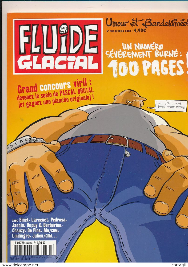 Livres, BD,  Revues -Revue"FLUIDE GLACIAL" N° 380 -Février 2008-Umour Et Bandessinées (détails Description Et Scan) - Fluide Glacial